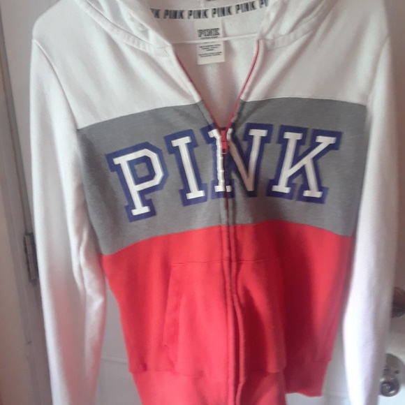 Orange grey and white hoodie - Picture 2 of 4